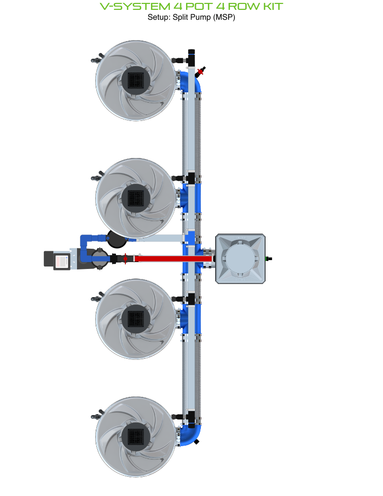 V-SYSTEM 4 Pot 4 Row Kit