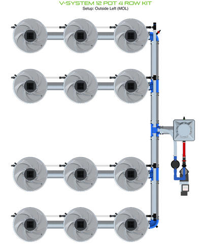 V-SYSTEM 12 Pot 4 Row Kit