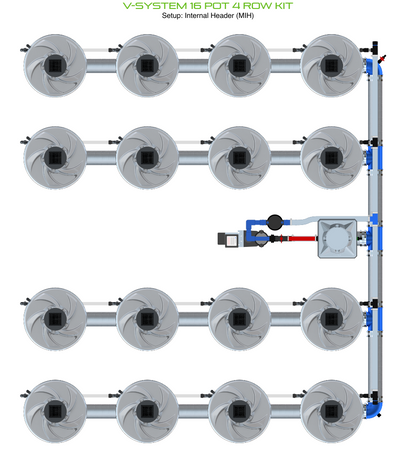 V-SYSTEM 16 Pot 4 Row Kit