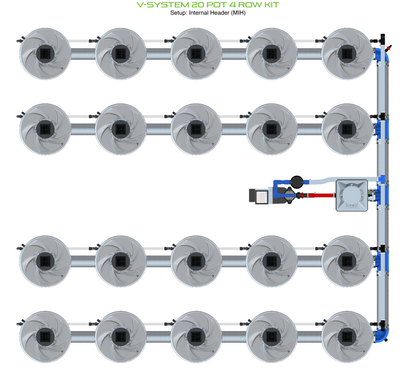 V-SYSTEM 20 Pot 4 Row Kit