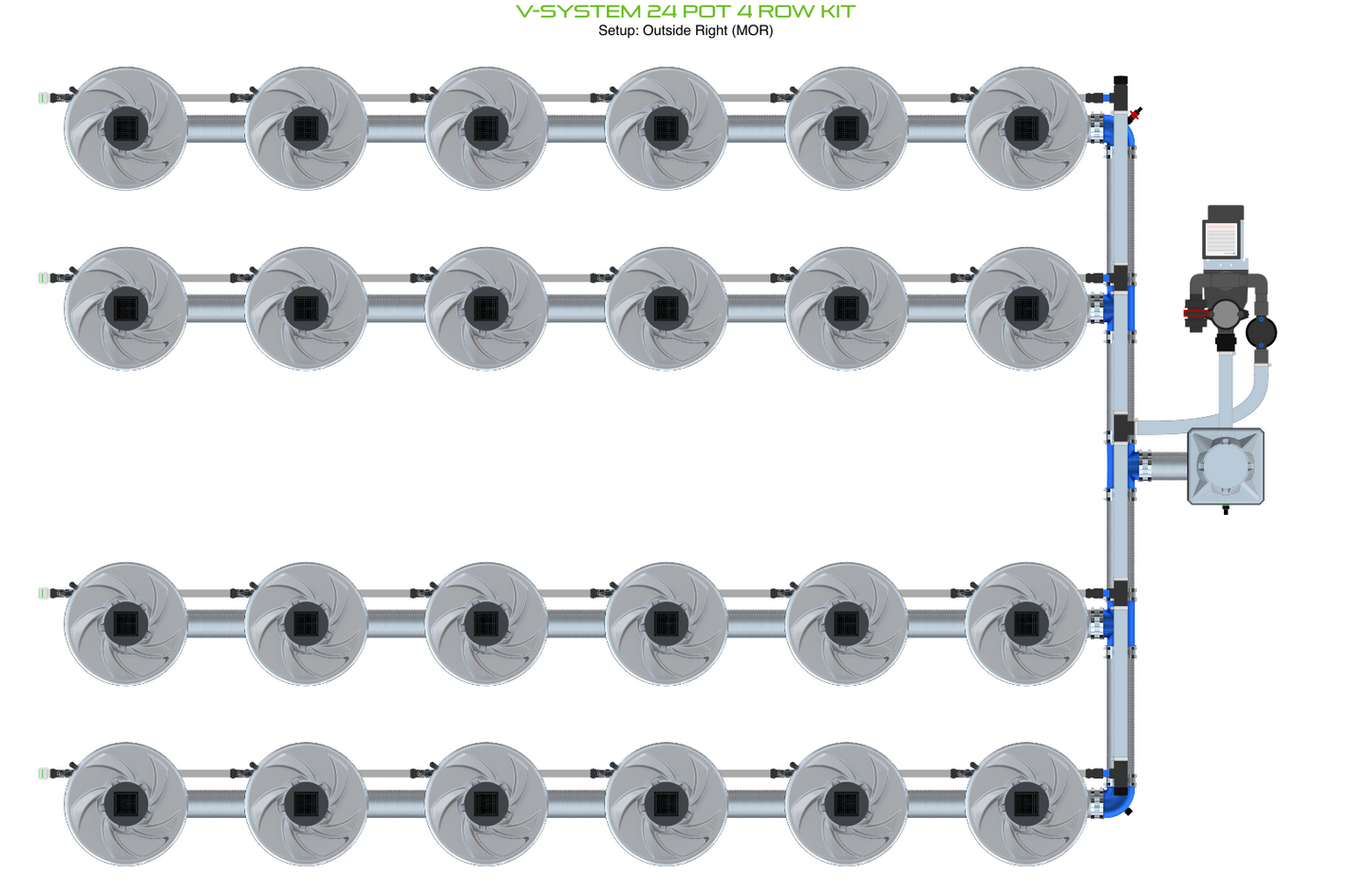 V-SYSTEM 24 Pot 4 Row Kit