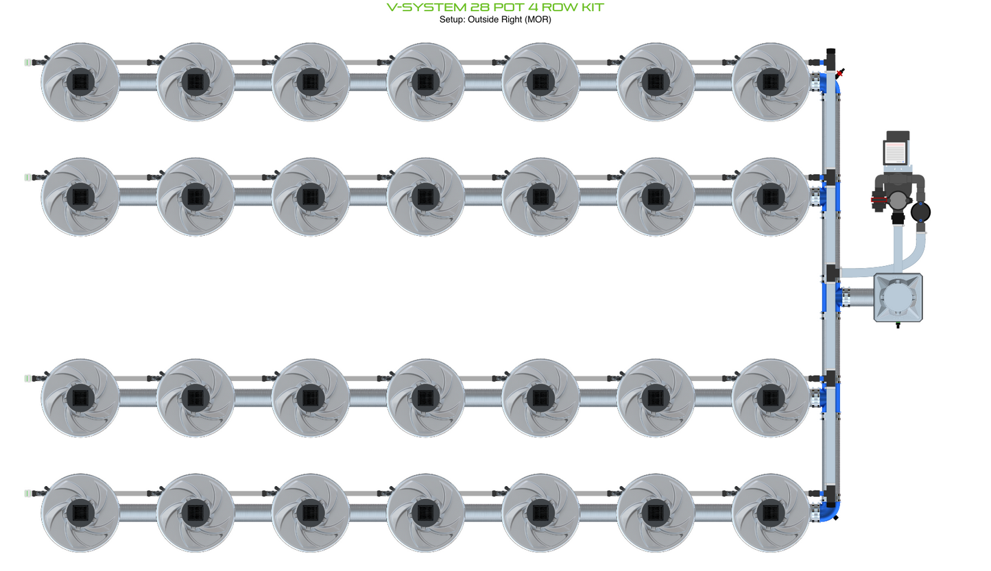 V-SYSTEM 28 Pot 4 Row Kit