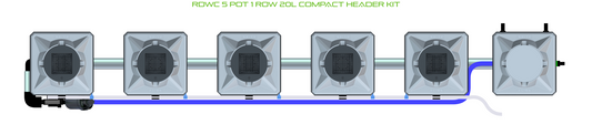 RDWC 5 Pot 1 Row Kit