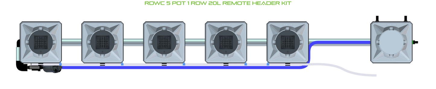 RDWC 5 Pot 1 Row Kit