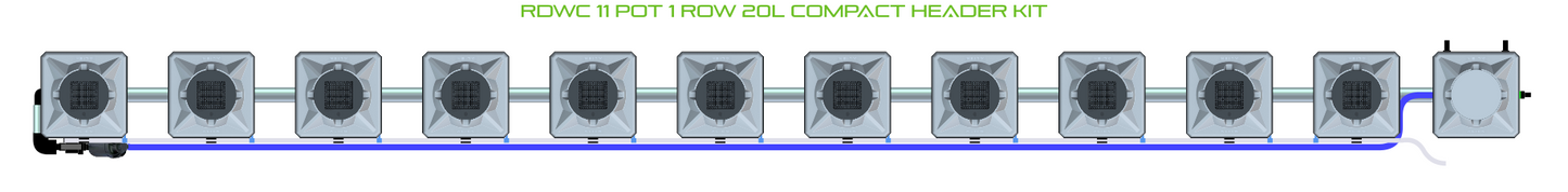 RDWC 11 Pot 1 Row Kit