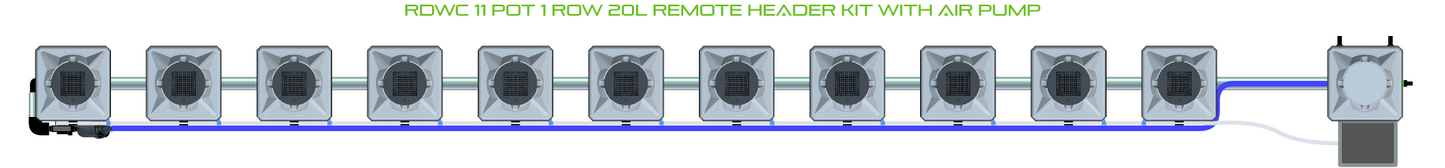 RDWC 11 Pot 1 Row Kit