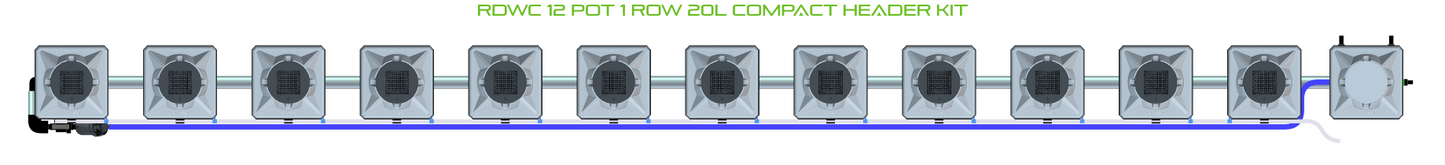 RDWC 12 Pot 1 Row Kit