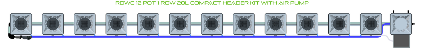 RDWC 12 Pot 1 Row Kit