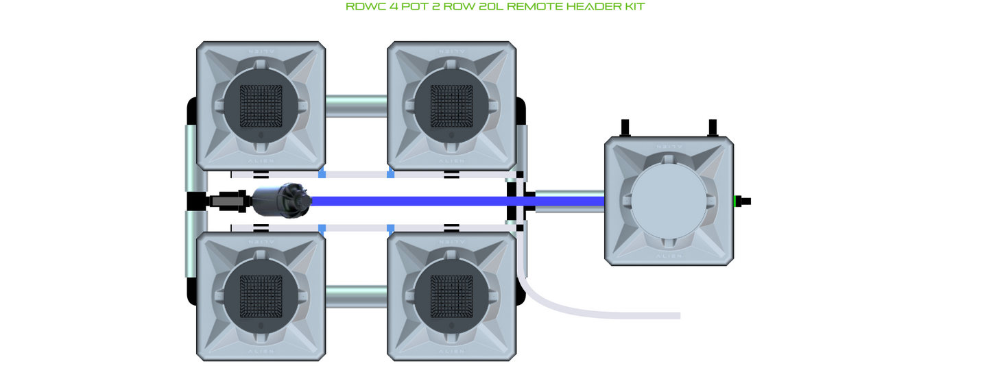 RDWC 4 Pot 2 Row Kit