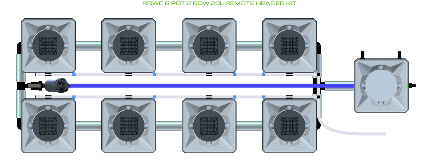 RDWC 8 Pot 2 Row Kit