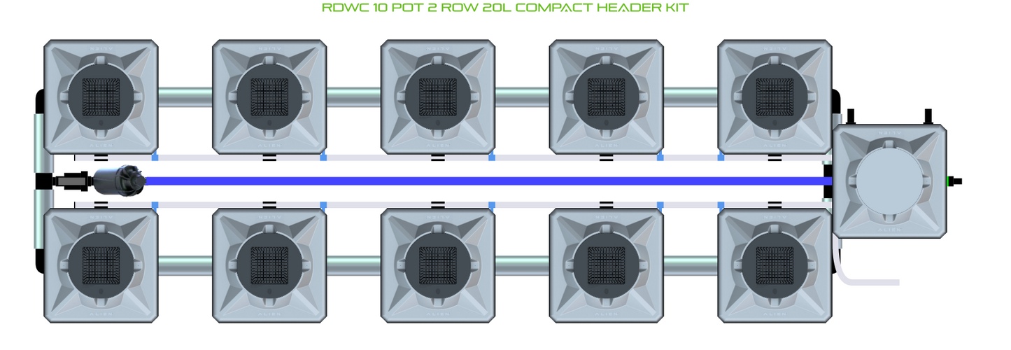 RDWC 10 Pot 2 Row Kit