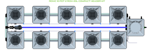 RDWC 10 Pot 2 Row Kit