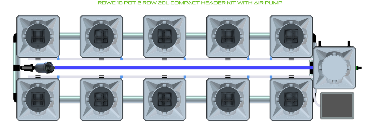 RDWC 10 Pot 2 Row Kit