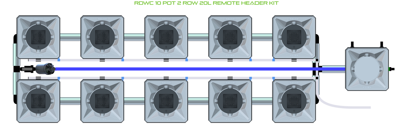 RDWC 10 Pot 2 Row Kit