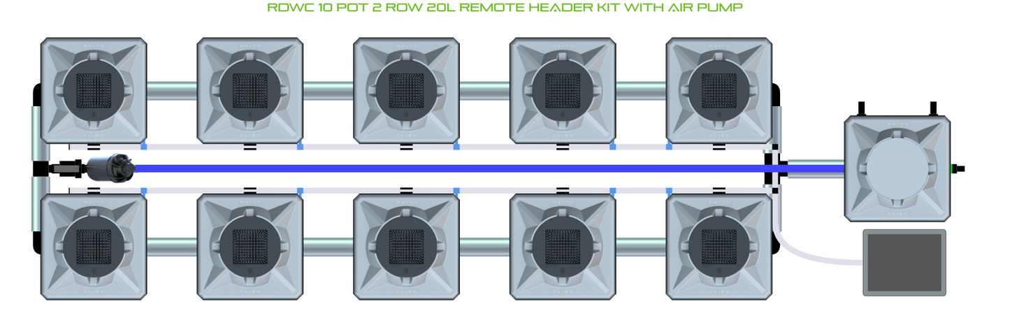 RDWC 10 Pot 2 Row Kit