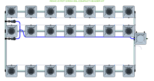 RDWC 21 Pot 3 Row Kit