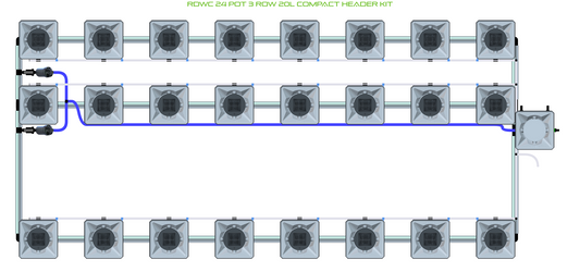 RDWC 24 Pot 3 Row Kit