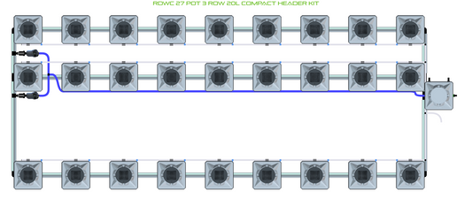 RDWC 27 Pot 3 Row Kit