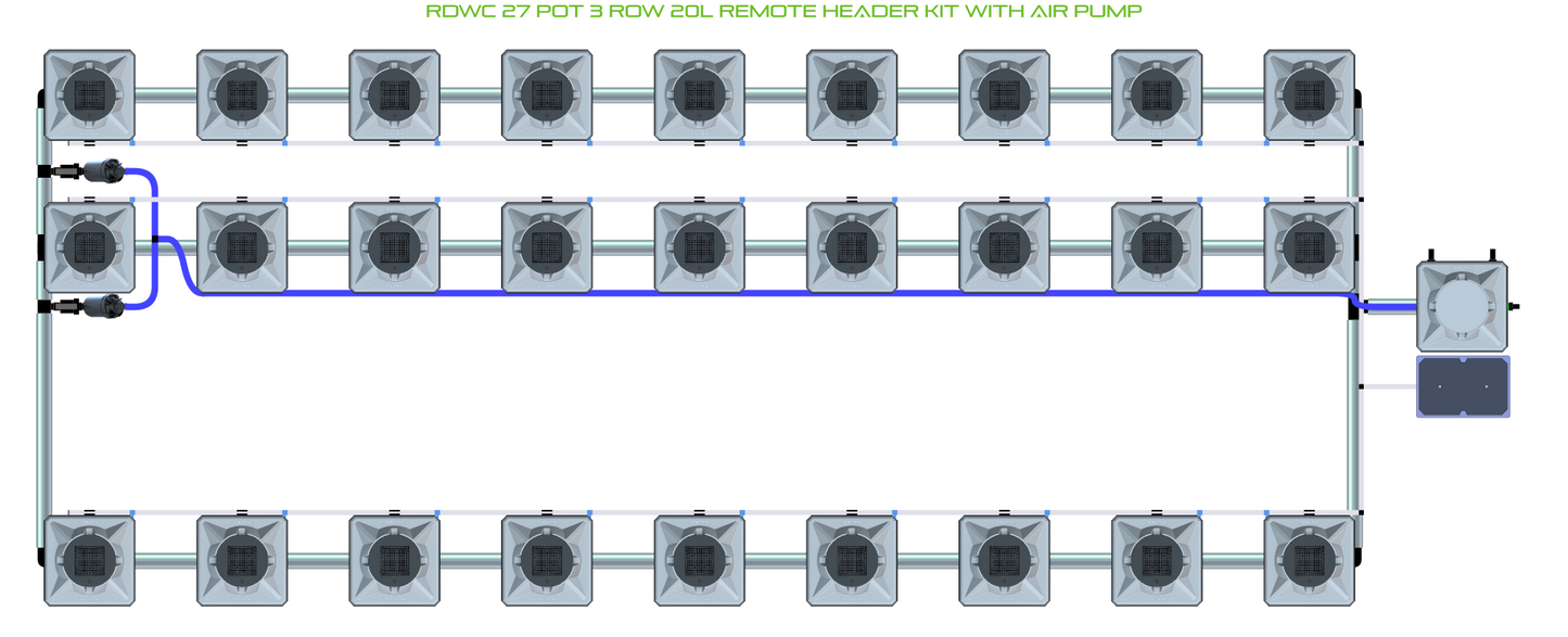 RDWC 27 Pot 3 Row Kit