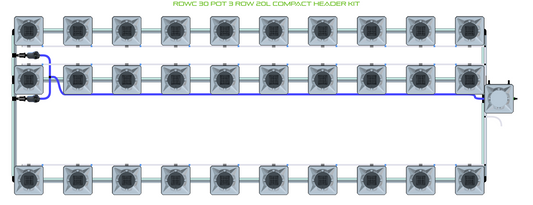 RDWC 30 Pot 3 Row Kit