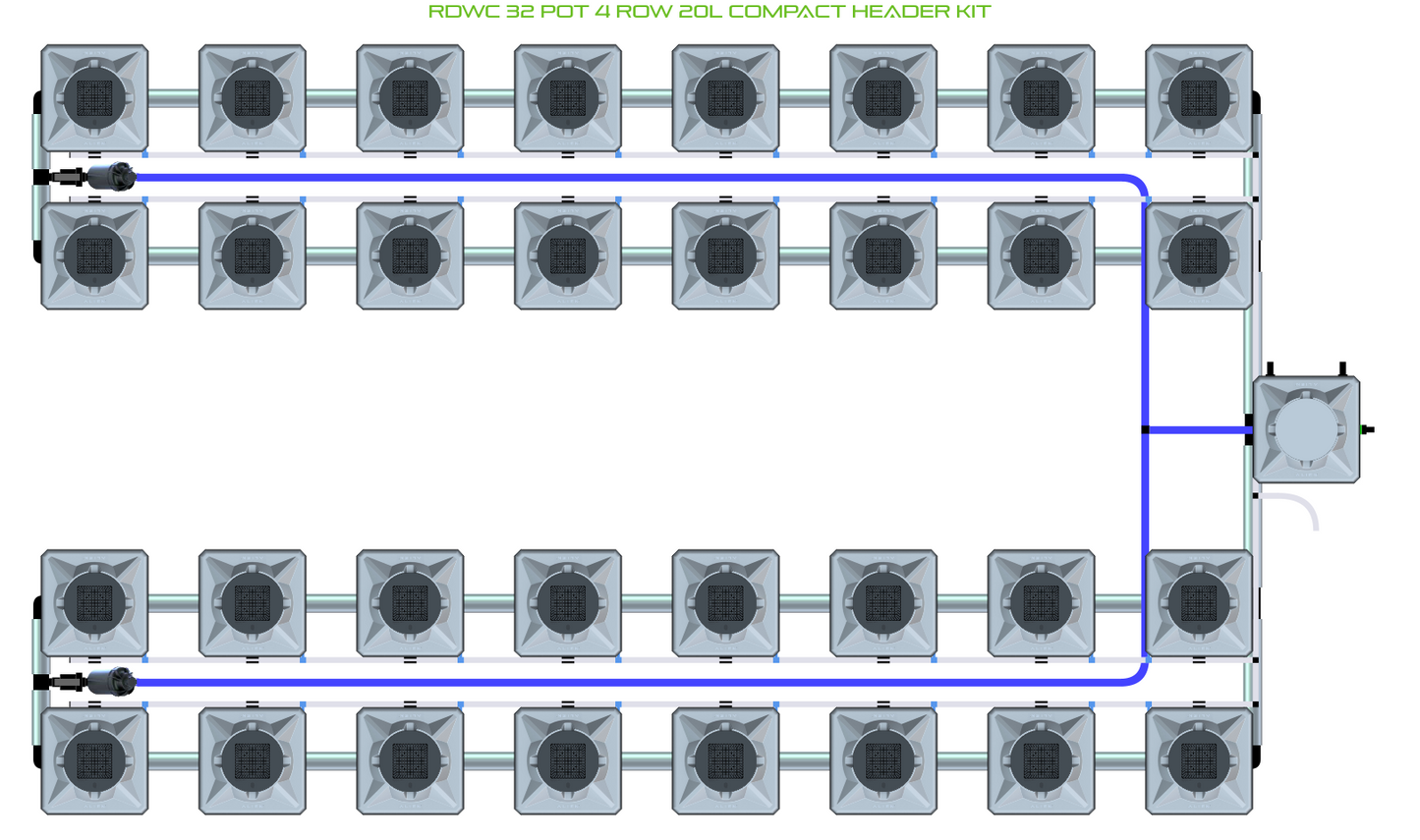 RDWC 32 Pot 4 Row Kit