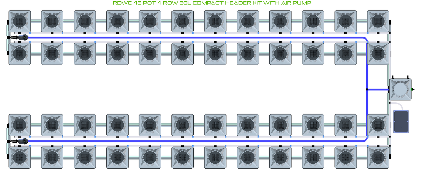 RDWC 48 Pot 4 Row Kit