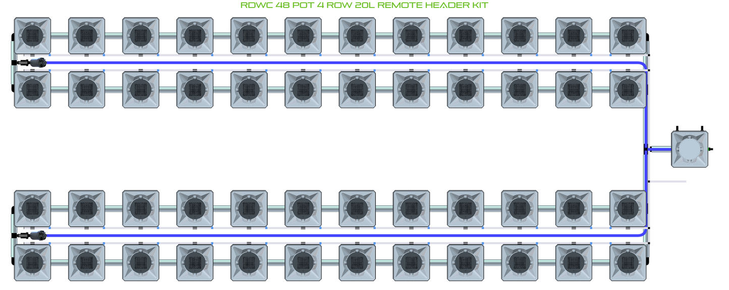 RDWC 48 Pot 4 Row Kit