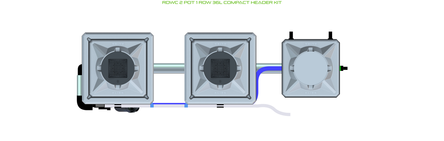 RDWC 2 Pot 1 Row Kit