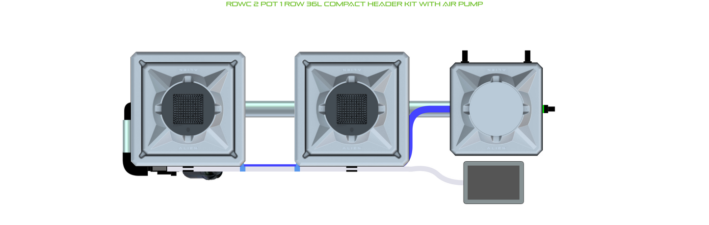 RDWC 2 Pot 1 Row Kit