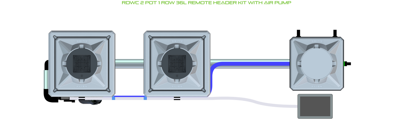 RDWC 2 Pot 1 Row Kit