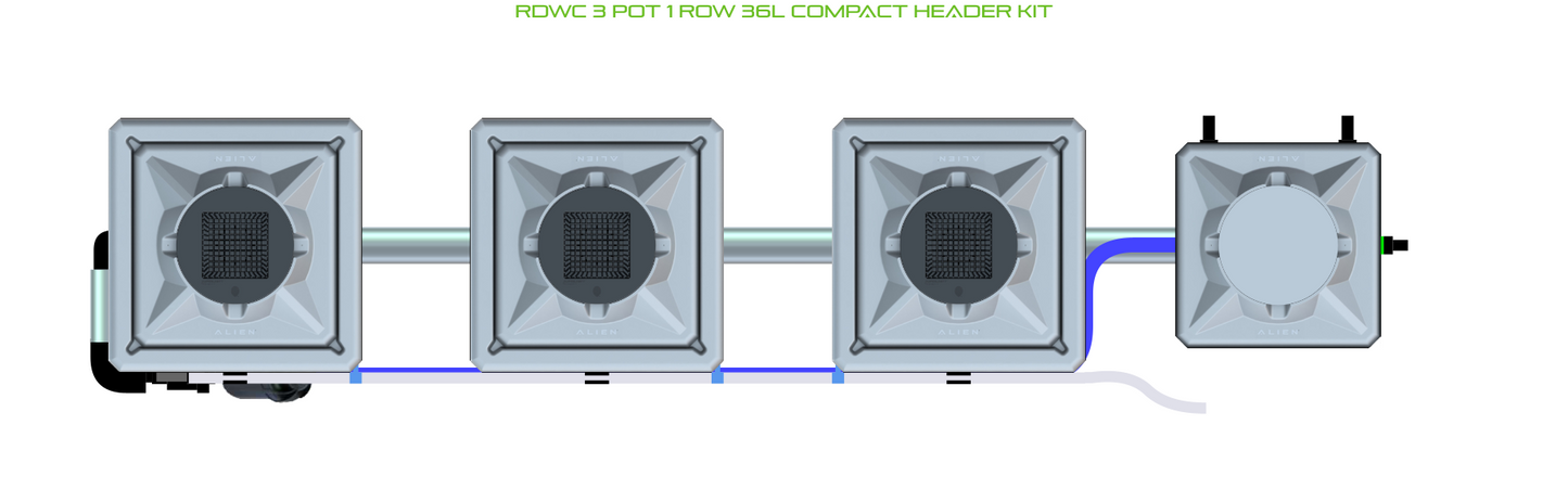 RDWC 3 Pot 1 Row Kit