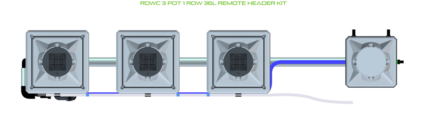 RDWC 3 Pot 1 Row Kit