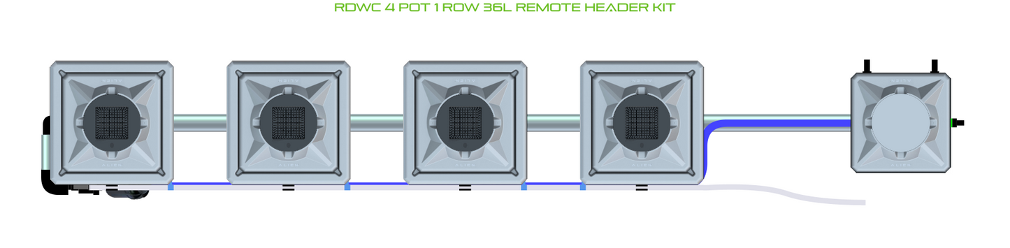 RDWC 4 Pot 1 Row Kit