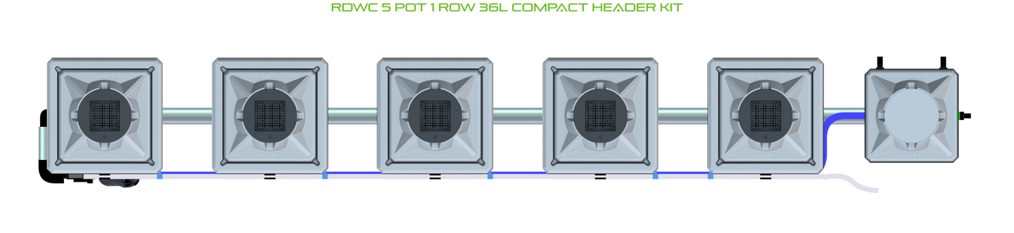 RDWC 5 Pot 1 Row Kit