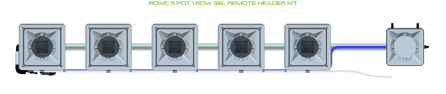 RDWC 5 Pot 1 Row Kit