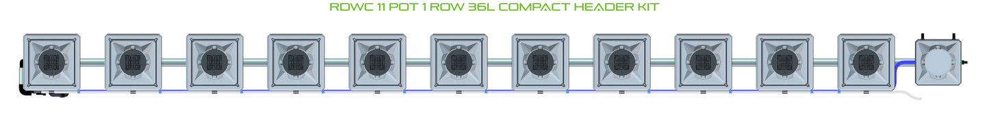 RDWC 11 Pot 1 Row Kit