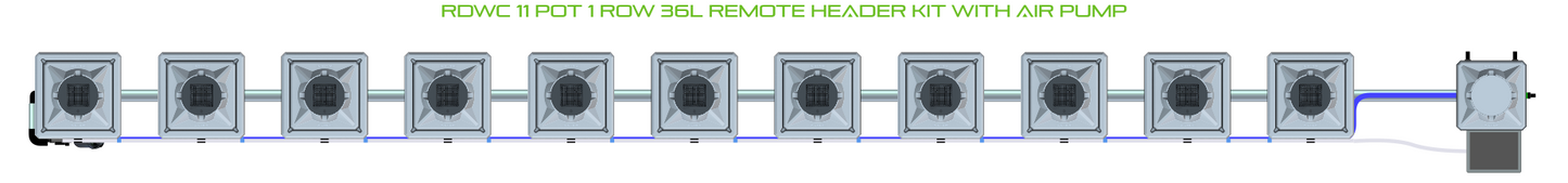 RDWC 11 Pot 1 Row Kit