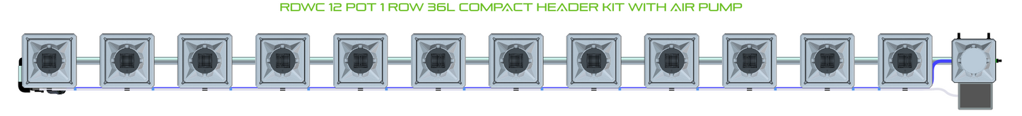 RDWC 12 Pot 1 Row Kit