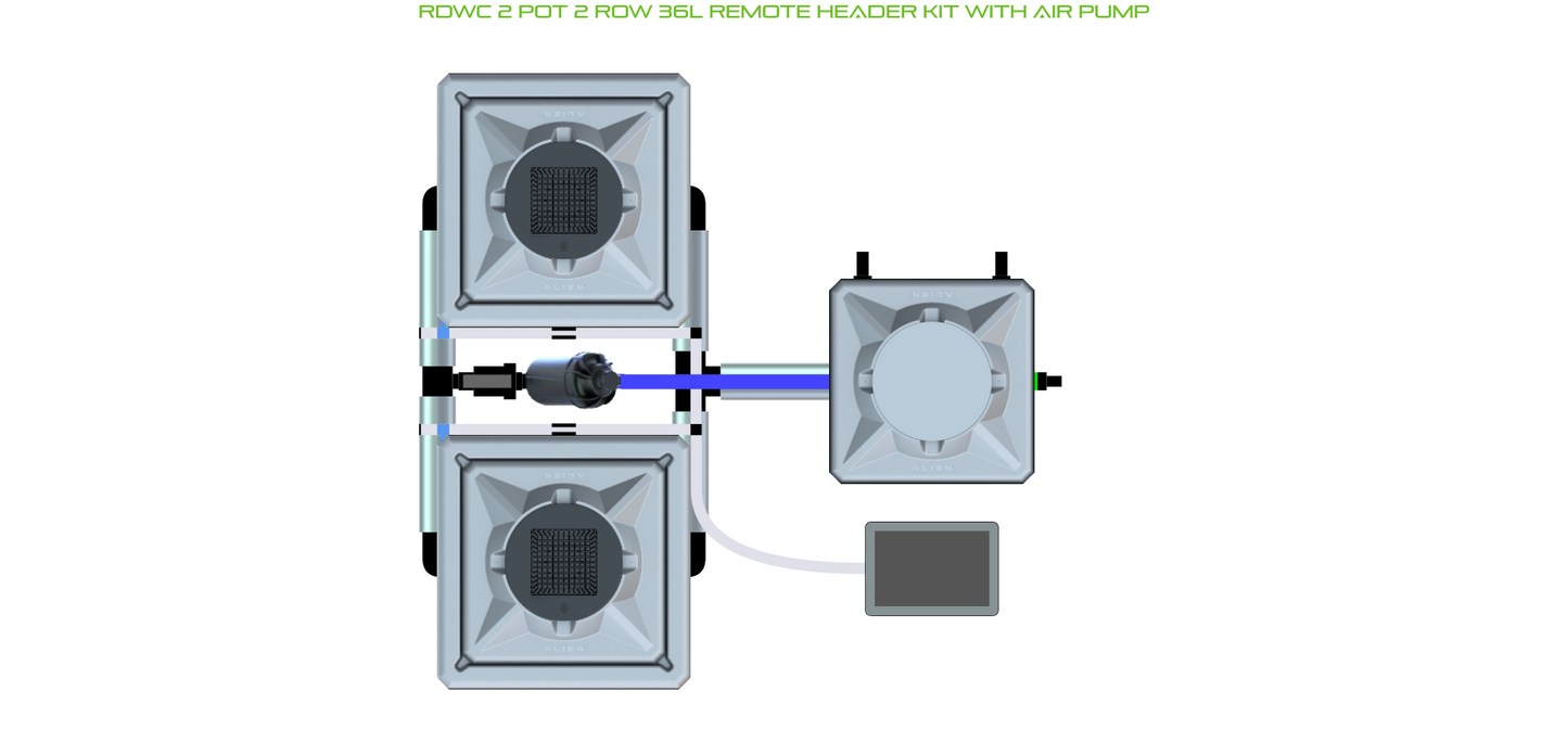 RDWC 2 Pot 2 Row Kit