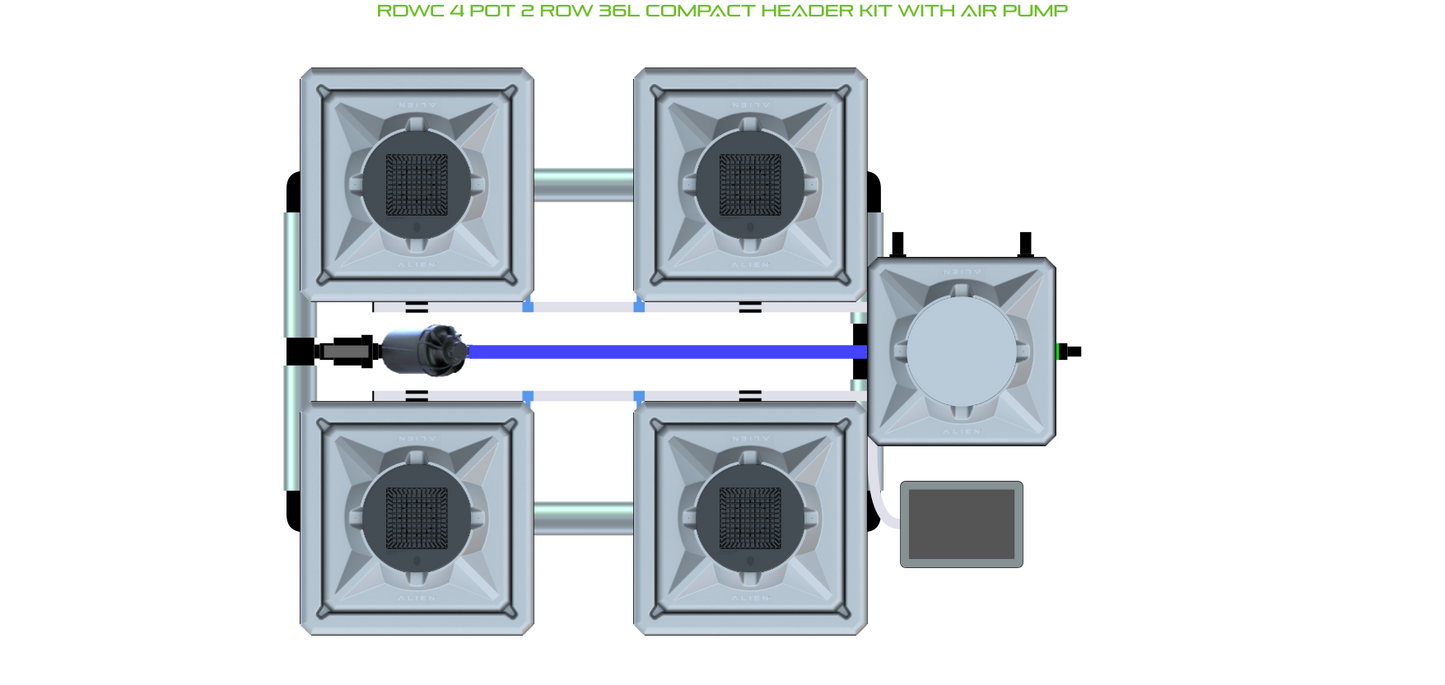 RDWC 4 Pot 2 Row Kit