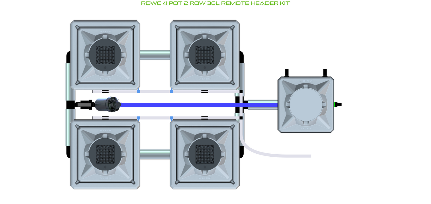 RDWC 4 Pot 2 Row Kit