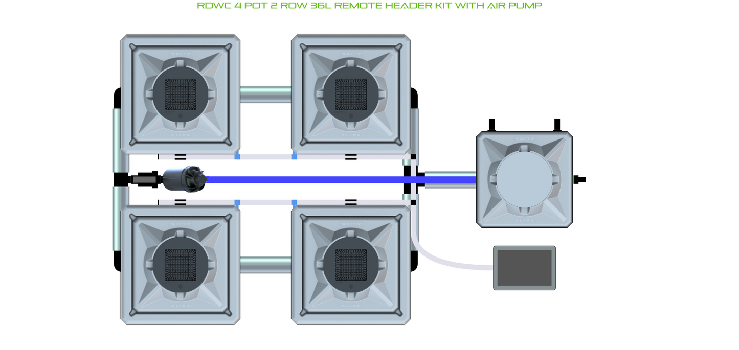 RDWC 4 Pot 2 Row Kit