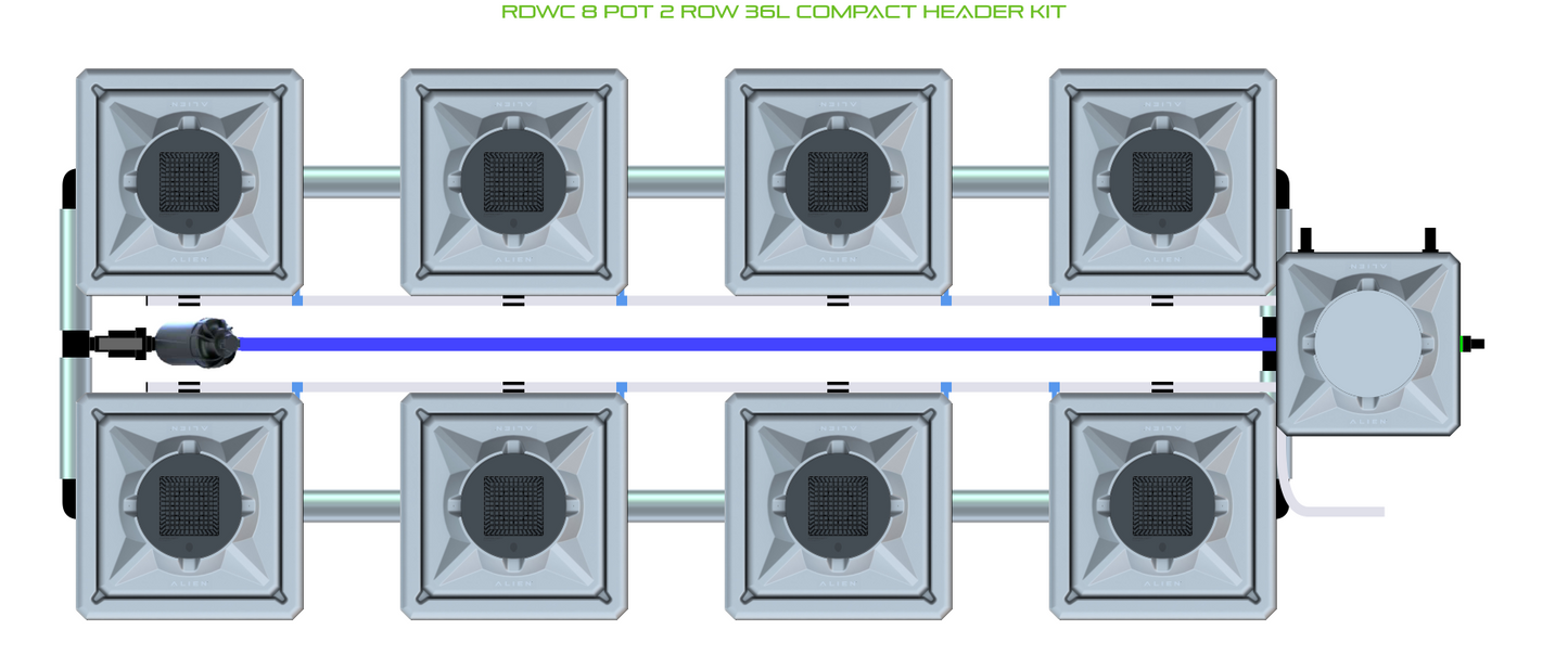 RDWC 8 Pot 2 Row Kit