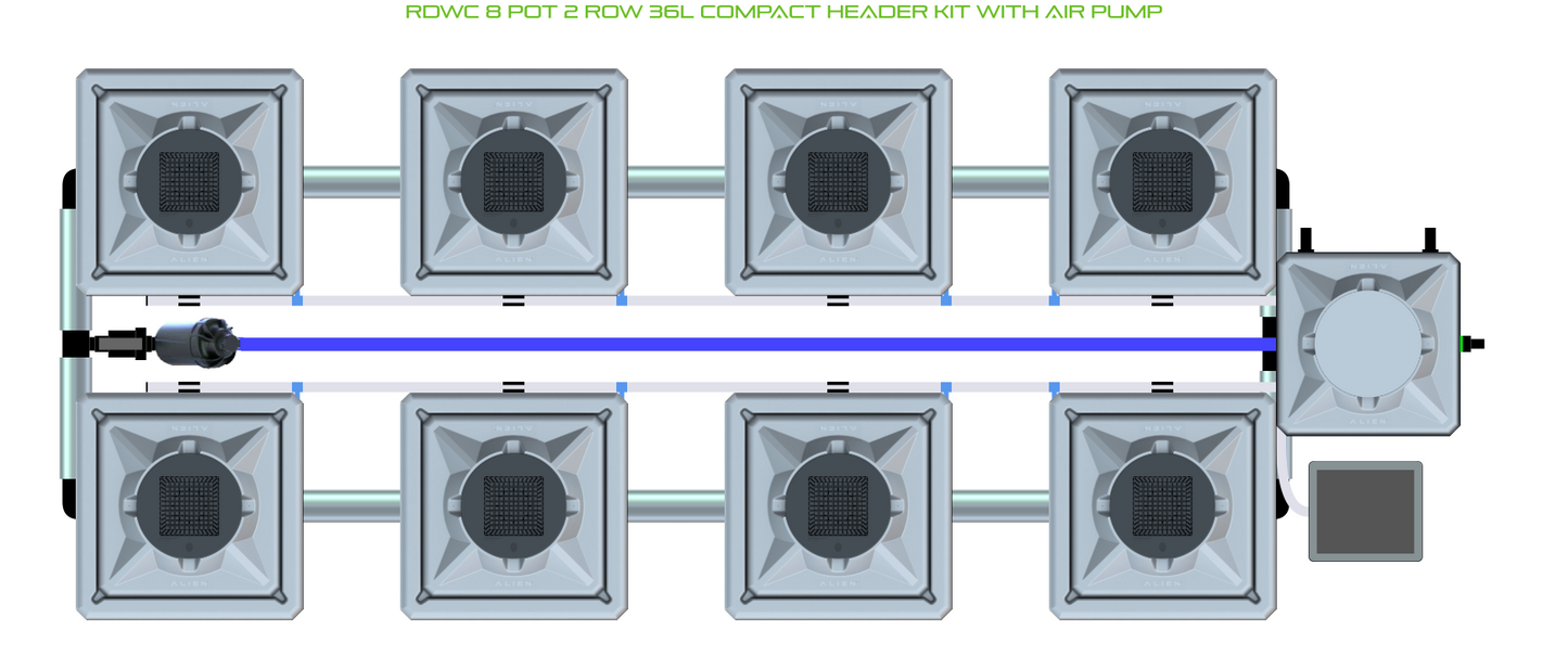 RDWC 8 Pot 2 Row Kit