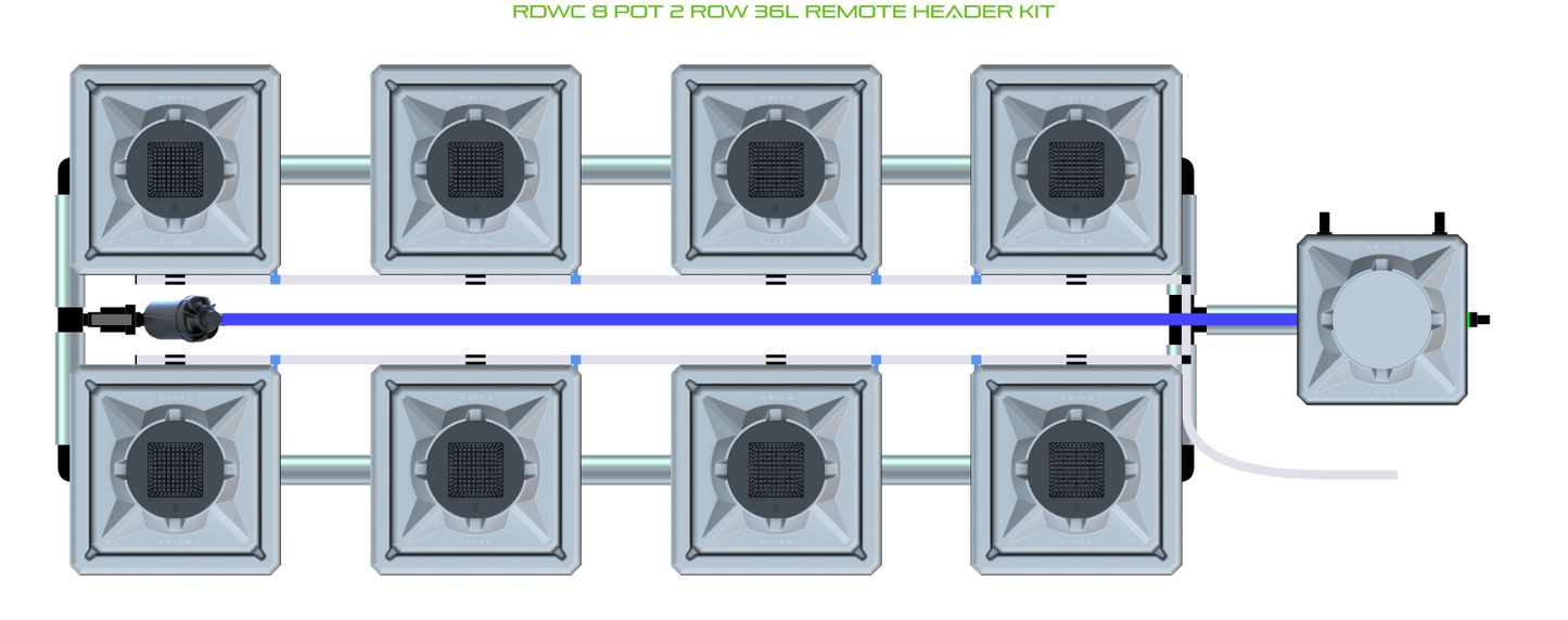 RDWC 8 Pot 2 Row Kit