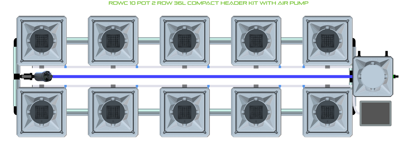 RDWC 10 Pot 2 Row Kit