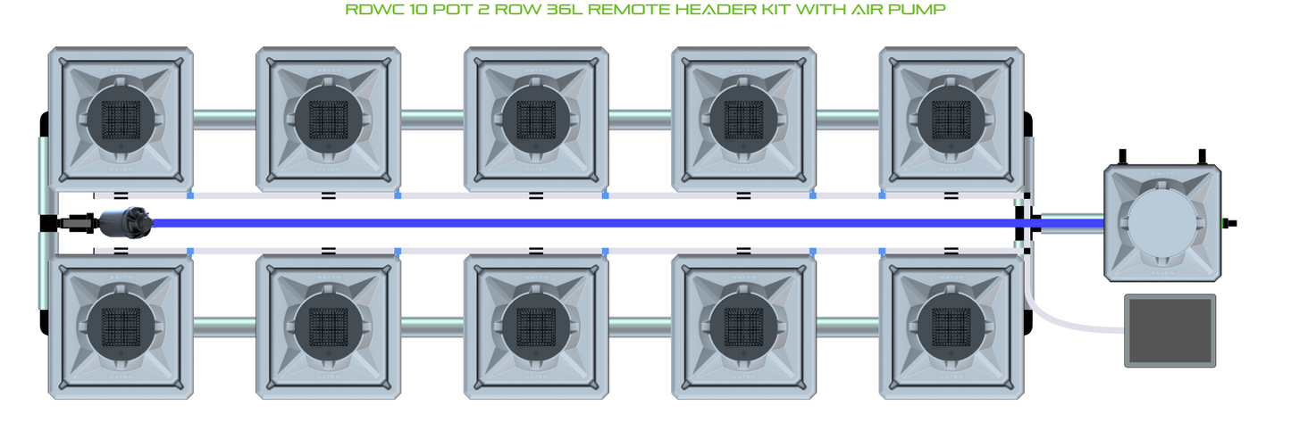 RDWC 10 Pot 2 Row Kit