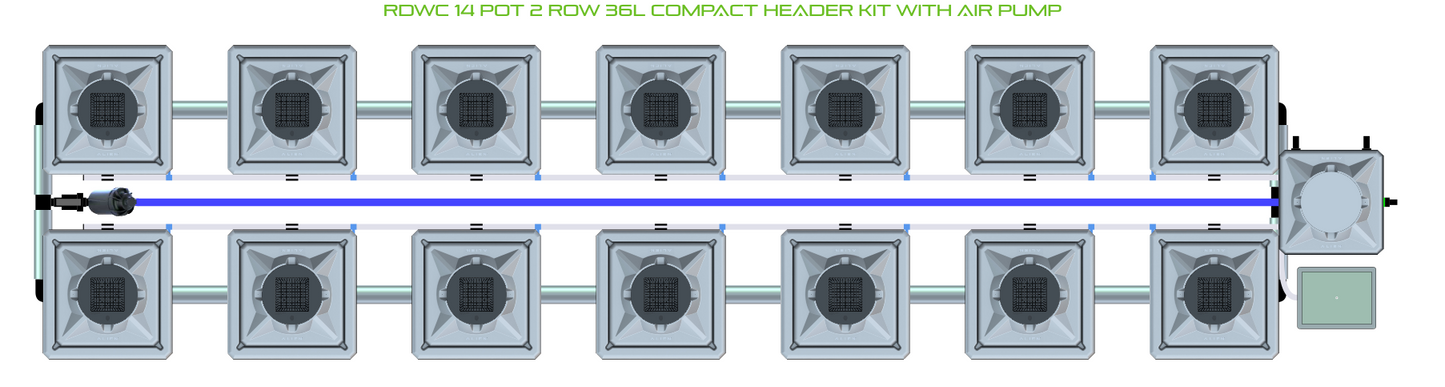 RDWC 14 Pot 2 Row Kit