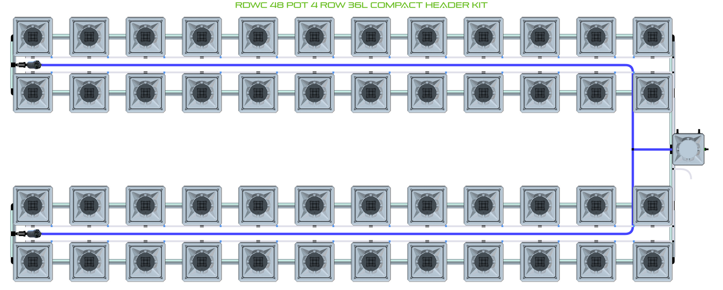 RDWC 48 Pot 4 Row Kit