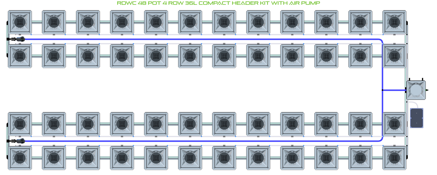 RDWC 48 Pot 4 Row Kit